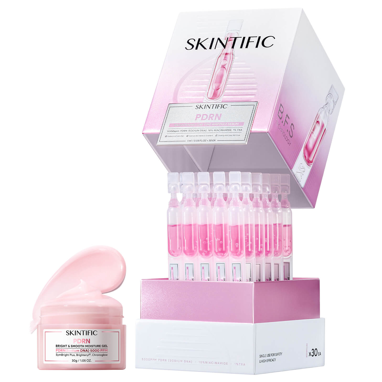 PDRN Ampoule Serum Spray and Moisture Gel Set