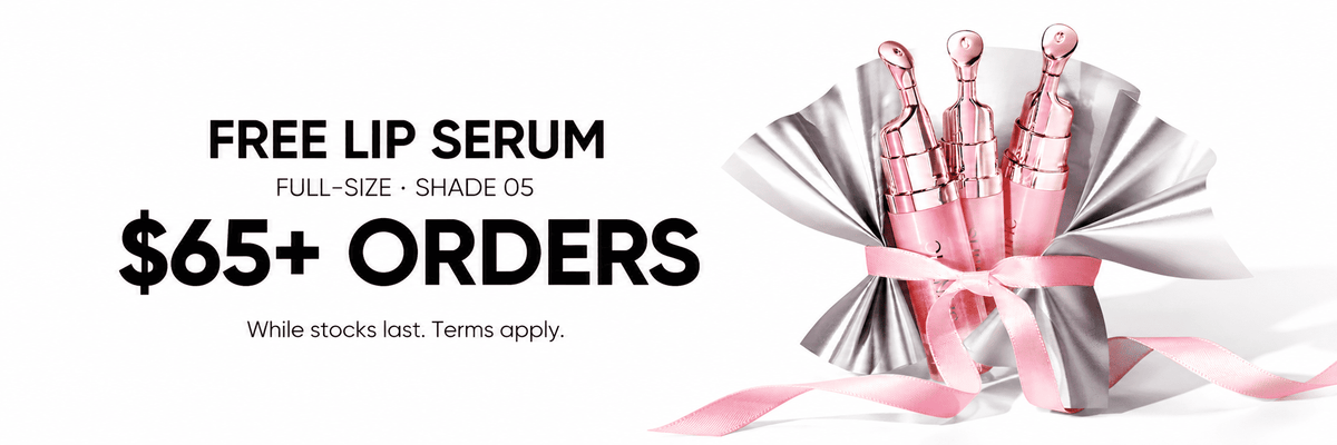 Makeup flash sale: free full-size lip serum with orders US$65+