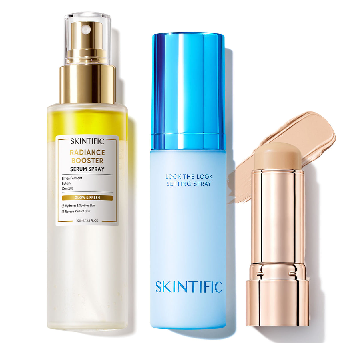 3-Step Smooth Finish Base Makeup SET for Coverage, Glow & Hold