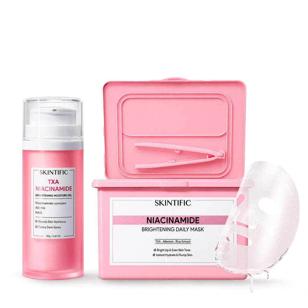 Niacinamide Brightening Quick Mask & Gel Moisturizer Set 2pcs