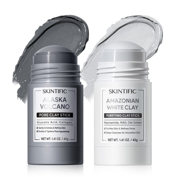 Dual Clay Blackhead Clearing & Smooth Skin Set 2pcs