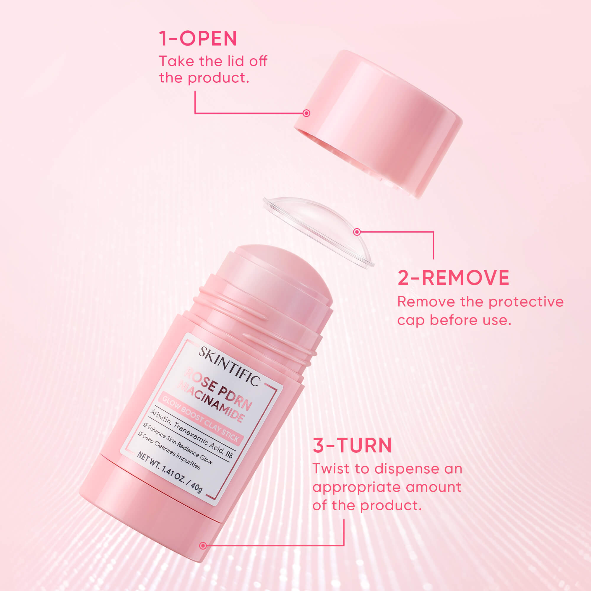 Rose PDRN Niacinamide Glow Boost Clay Stick