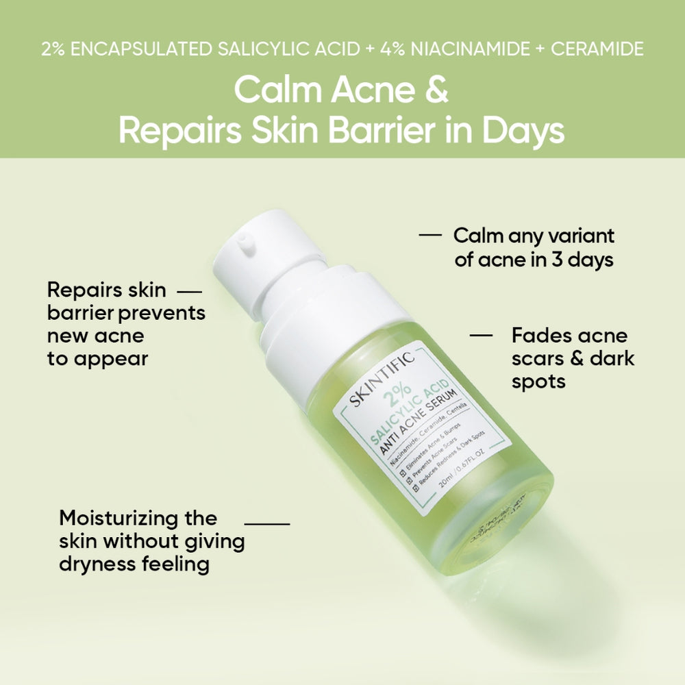 2% Salicylic Acid Serum Acne Treatment & Pore Clearing